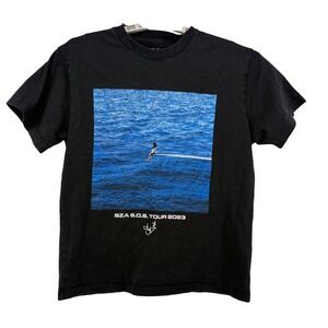 SZA SOS Tour‎ 2023 T-Shirt Small Faded Black Music Hip Hop Love R&B